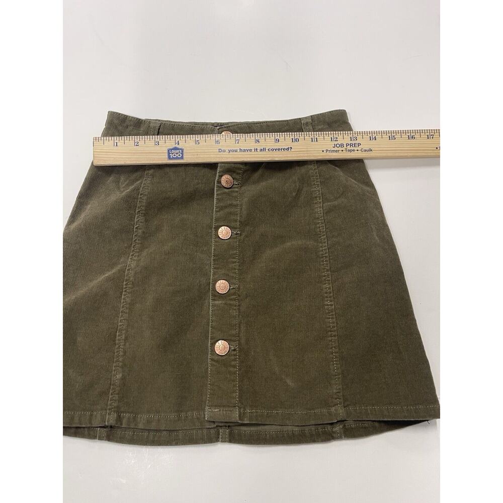 Women's Celebrity Pink Skirt Size 5/27 Brown Button Down Corduroy Mini Skirt - Picture 3 of 6